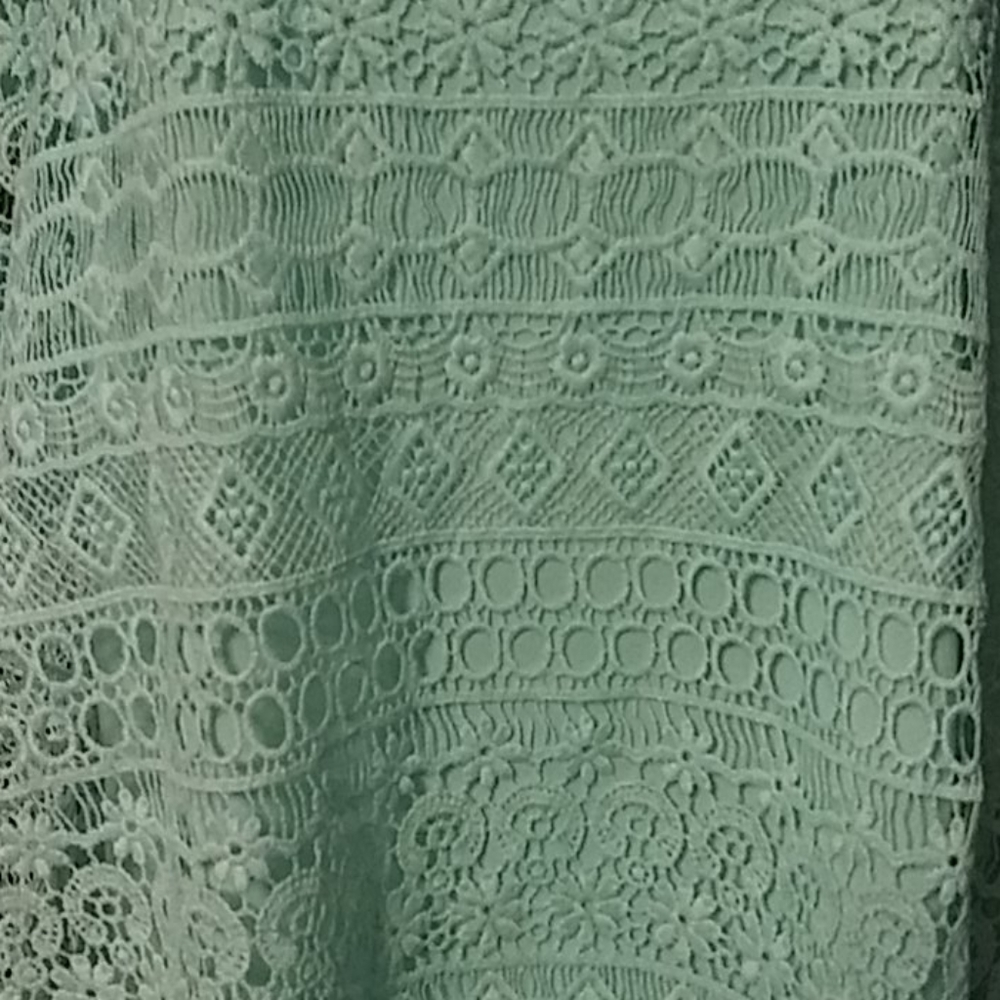 NWT DIVIDED TURQUOUSE LACE TANK TOP - Picture 2 of 7